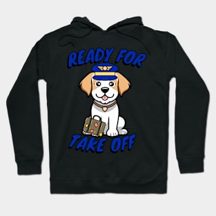 Funny Pilot Happy Dog Hoodie